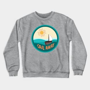 Sail Away Ship in the Ocean Crewneck Sweatshirt